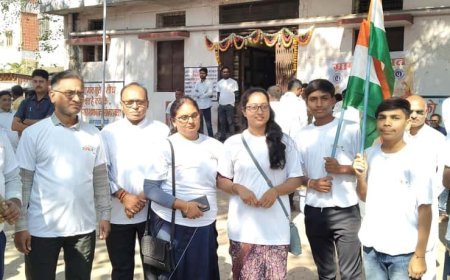 सरदार पटेल की 150 वी जयंती पर निकाली गई पद यात्रा