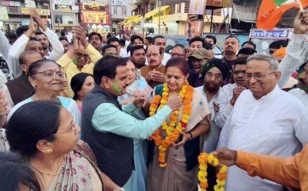 BJP की रिकॉर्ड जीत, बिहार और अलीनगर विधानसभा की जनता का अर्चना चिटनिस ने जताया आभार, कार्यकर्ताओं के साथ मनाया जश्न