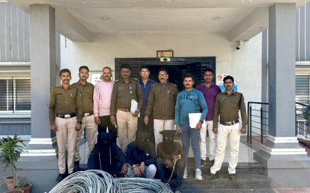 तार चोरी एवं आयल चोरी के प्रकरण मे मिली बडी सफलता 1.5 लाख से अधिक का माल जब्त