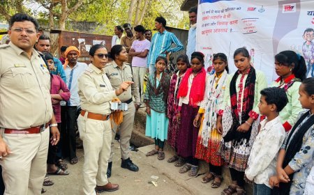 भगोरिया हाट बाजारों में विशेष जागरूकता अभियान — महिला सुरक्षा, साइबर अपराध एवं नशामुक्ति पर जन-जागरूकता कार्यक्रम