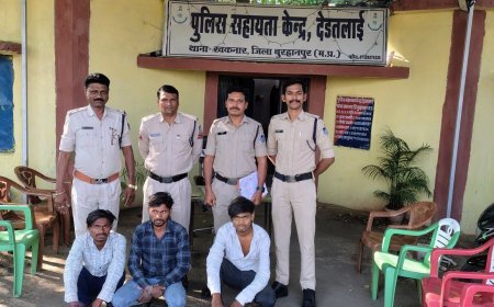 खकनार पुलिस व्दारा थाना शिकारपुरा के 01 साल से फरार 03 स्थाई वारंटीयो को किया गया गिरफ्तार