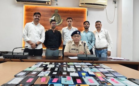 बुरहानपुर पुलिस ने मोबाइल ट्रेसिंग सिस्टम की मदद से 70 गुम मोबाइल फोन बरामद किए