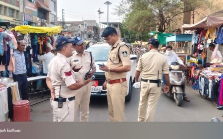 पुलिस अधीक्षक बुरहानपुर आशुतोष बागरी ने थाना क्षेत्रों का किया निरीक्षण, सुरक्षा एवं यातायात व्यवस्था का लिया जायजा
