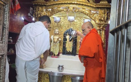 आज पूर्णिमा पर श्री स्वामीनारायण मंदिर में होगा 1001 लीटर दुग्धाभिषेक, 1000 किलो फलों से मनाया जाएगा फलोत्सव
