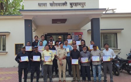 ईद-उल-जुहा पर्व पर उत्कृष्ट सेवा देने वाले नगर सुरक्षा समिति सदस्यों का सम्मान