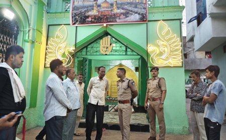 बुरहानपुर में मोहर्रम पर शांति के लिए सीएसपी ने  की फुट पेट्रोलिंग