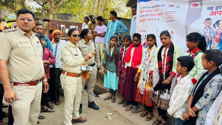 भगोरिया हाट बाजारों में विशेष जागरूकता अभियान — महिला सुरक्षा, साइबर अपराध एवं नशामुक्ति पर जन-जागरूकता कार्यक्रम