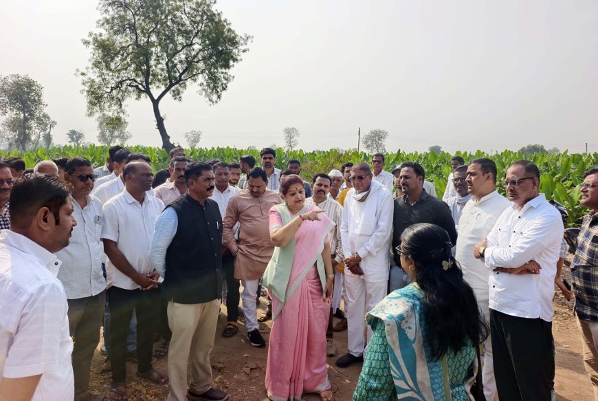 3 करोड़ की लागत से दापोरा माँ वाघेश्वरी मंदिर,धामनगांव मार्ग निर्माण कार्य प्रारंभ, अर्चना चिटनिस ने किया स्थल निरीक्षण