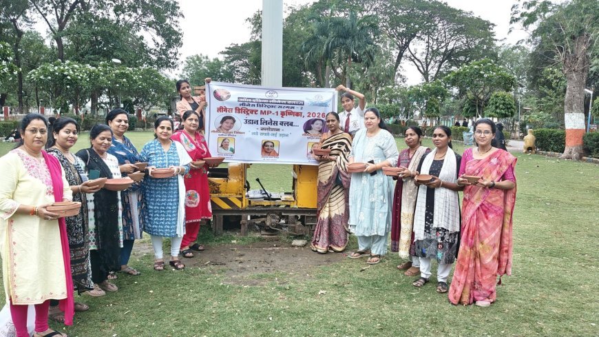 गर्मी मैं पक्षियों को पानी पीने हेतु उंड़ान लिनेस क्लब बुरहानपुर ने सिकोरे बाटे