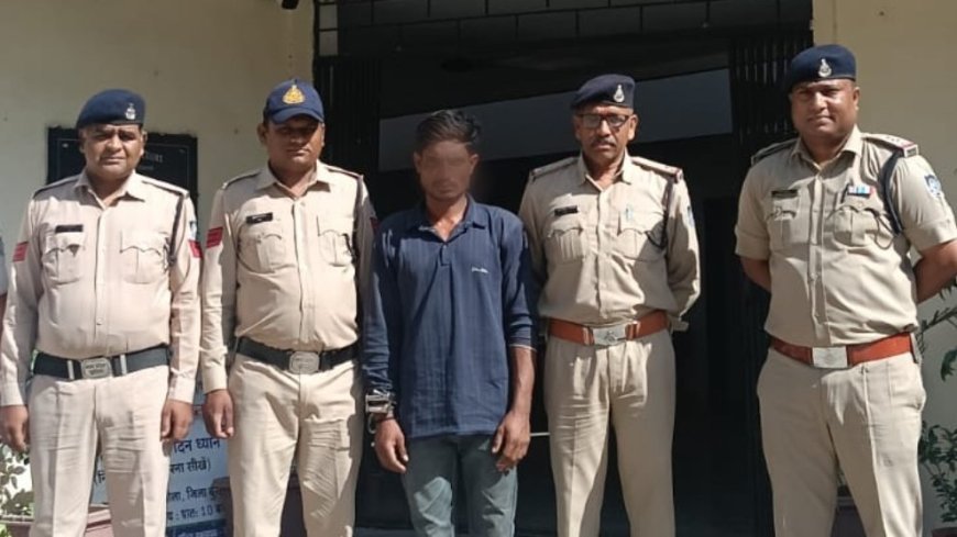 थाना निंबोला पुलिस ने लूट के प्रकरण में फरार चल रहे 5000/– रुपए के ईनामी बदमाश को वर्धा महाराष्ट्र से किया गिरफ्तार