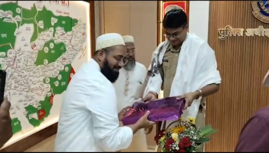 दरगाह ए हकीमी प्रबंधन ने नवागत एसपी आशुतोष बागरी का किया स्वागत