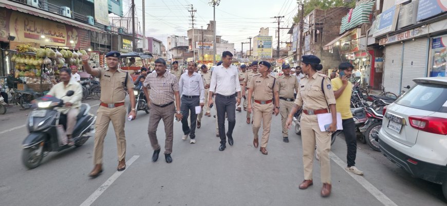 मोहर्रम पर्व के तहत पुलिस अधीक्षक श्री आशुतोष बागरी ने ताजिया विसर्जन घाट एवं ताजिया चल समारोह मार्गों का किया निरीक्षण